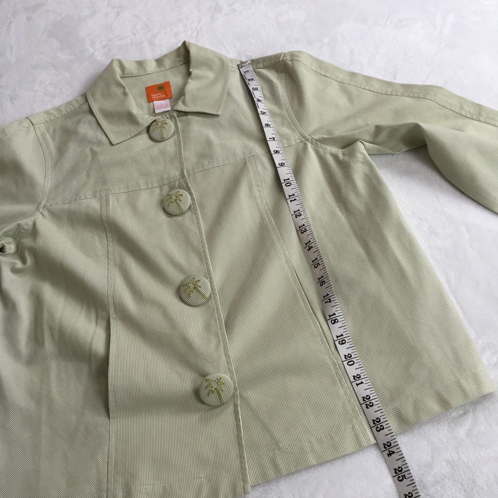 Heart of Palm Striped Jacket Blazer Sz 10 Pockets - Picture 5 of 7